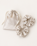 The Orbit: Mulberry Silk Scrunchie, pack of 2